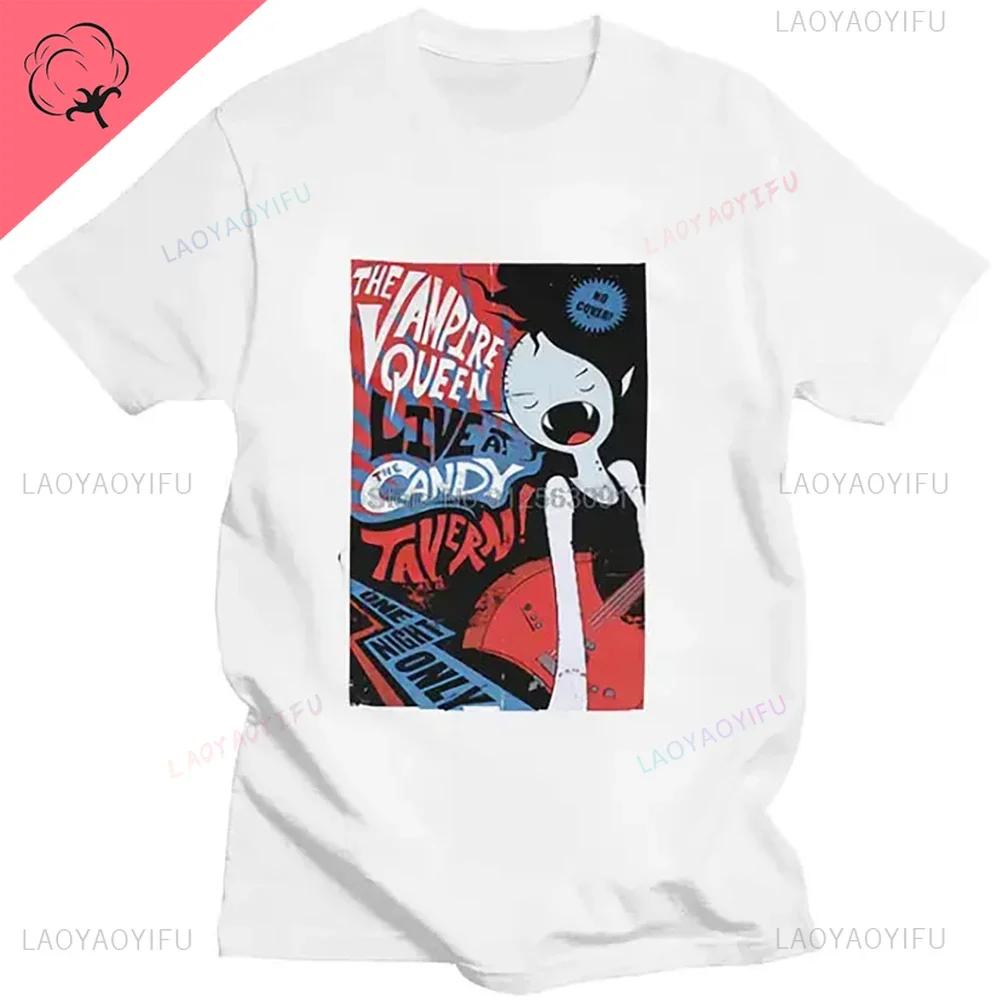 Fashion Adventure Time Cotton T Shirt Marceline The Vampire Queen Short Sleeve T-Shirt Summer O-neck Clothes Unisex Casual Tops