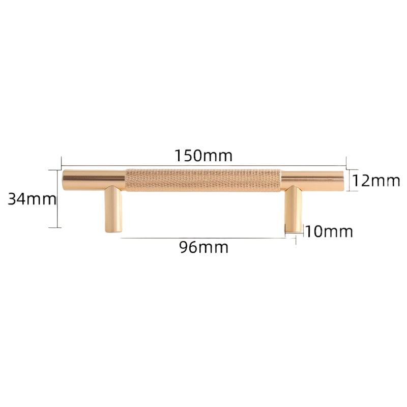 Modern Solid Aluminum Alloy Knurled Handles,Drawer Pulls,Furniture Door Carved Knobs,Round T Bar Handle Kitchen Cabinet Hardware