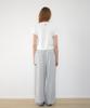 RONRON Pony Cat Embroidery Wide Sweat Pants Gray