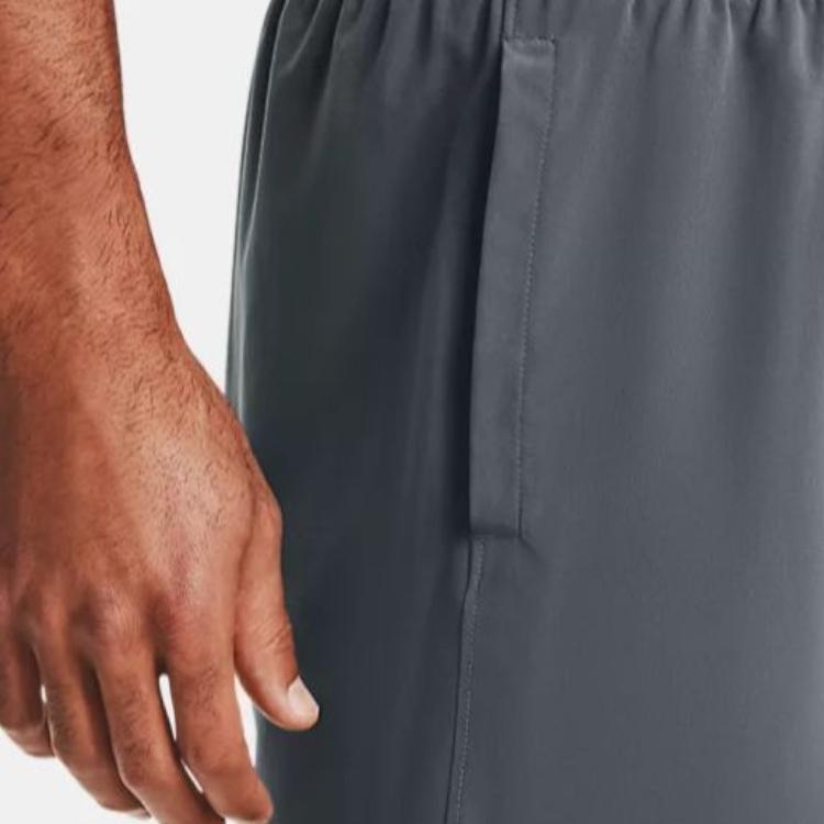 Under Armour Woven Solid Color Elastic Waist Mid Rise Casual Shorts Men Shorts Peach Gray 1365212-012