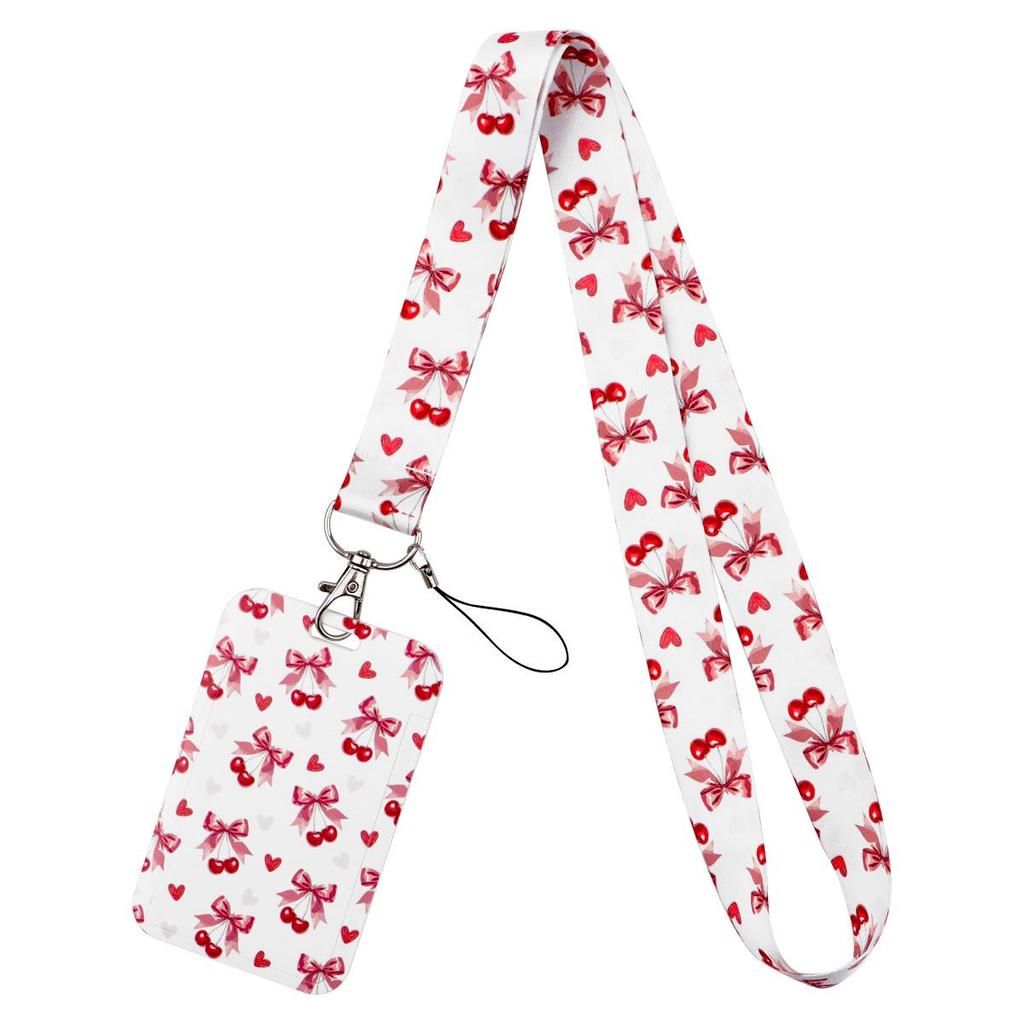 Ausweishalter Rosa Schleife Lanyards für Schlüssel Nackenband für Karten Ausweis Fitnessstudio Schlüsselanhänger Krankenschwester Zubehör