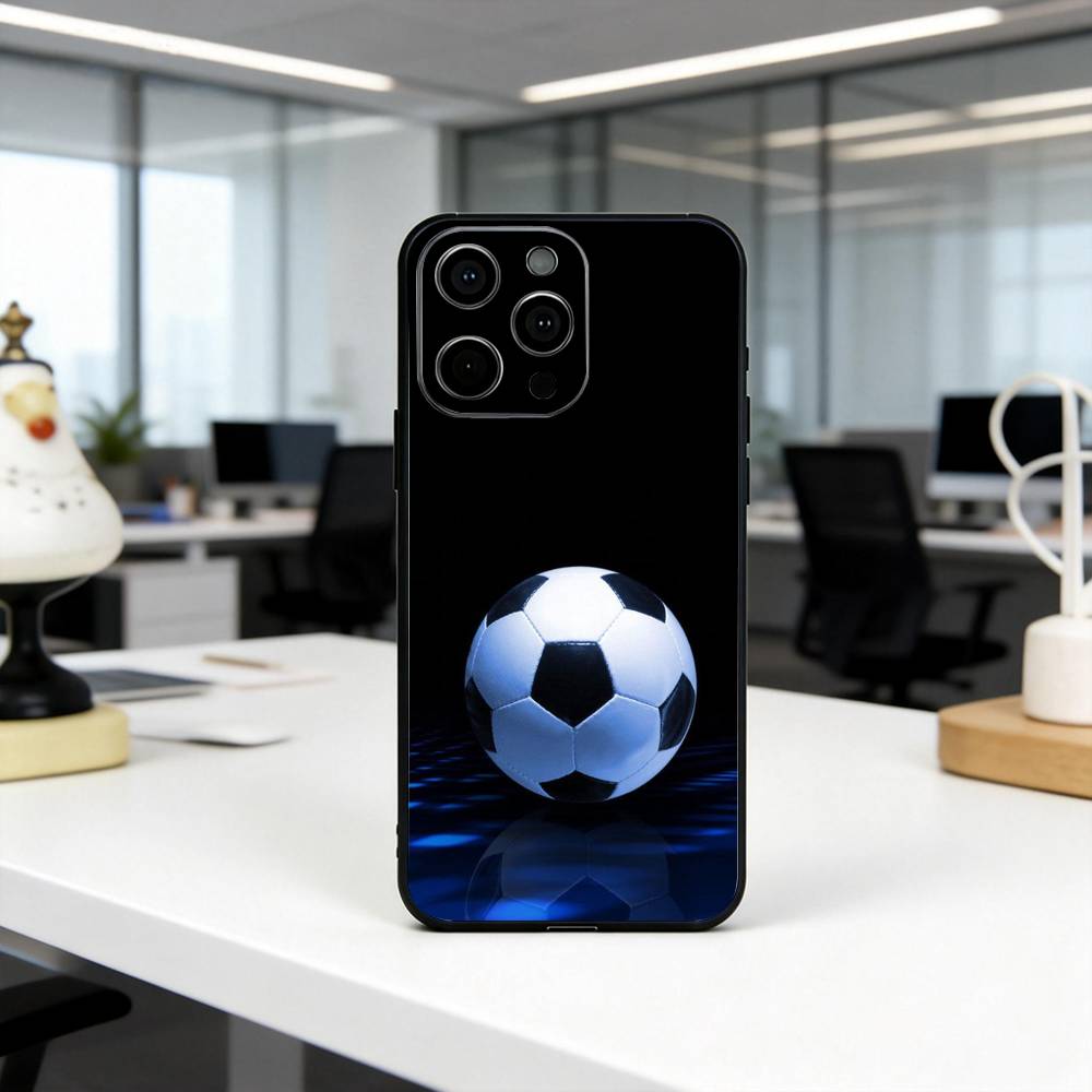 Cool F-Football photo Phone Case For iPhone 17,16,15,14,13,12,11 Plus,Pro Max,XS,Soft Silicone Black Cover