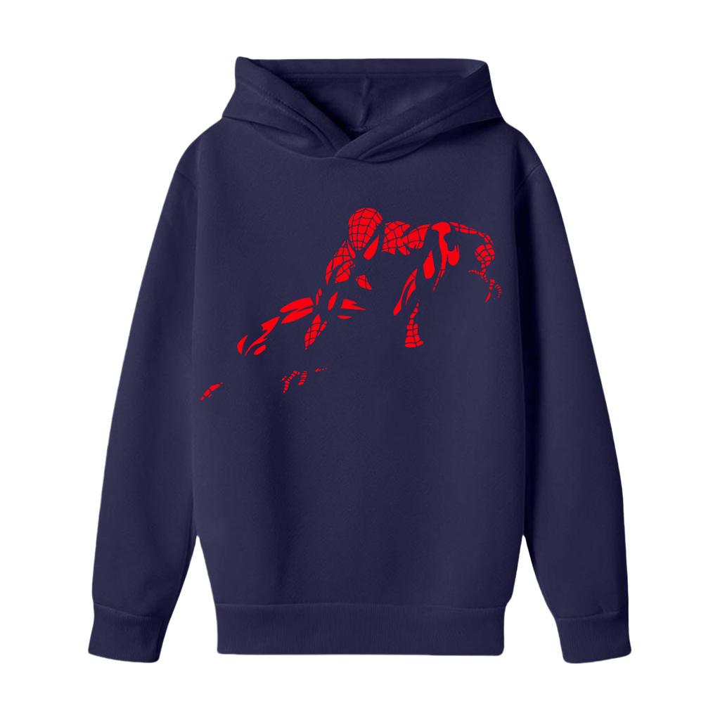 Kids Long Sleeve Letter Print Hoodie, Loose Fit Pullover Sweatshirt for Boys and Girls