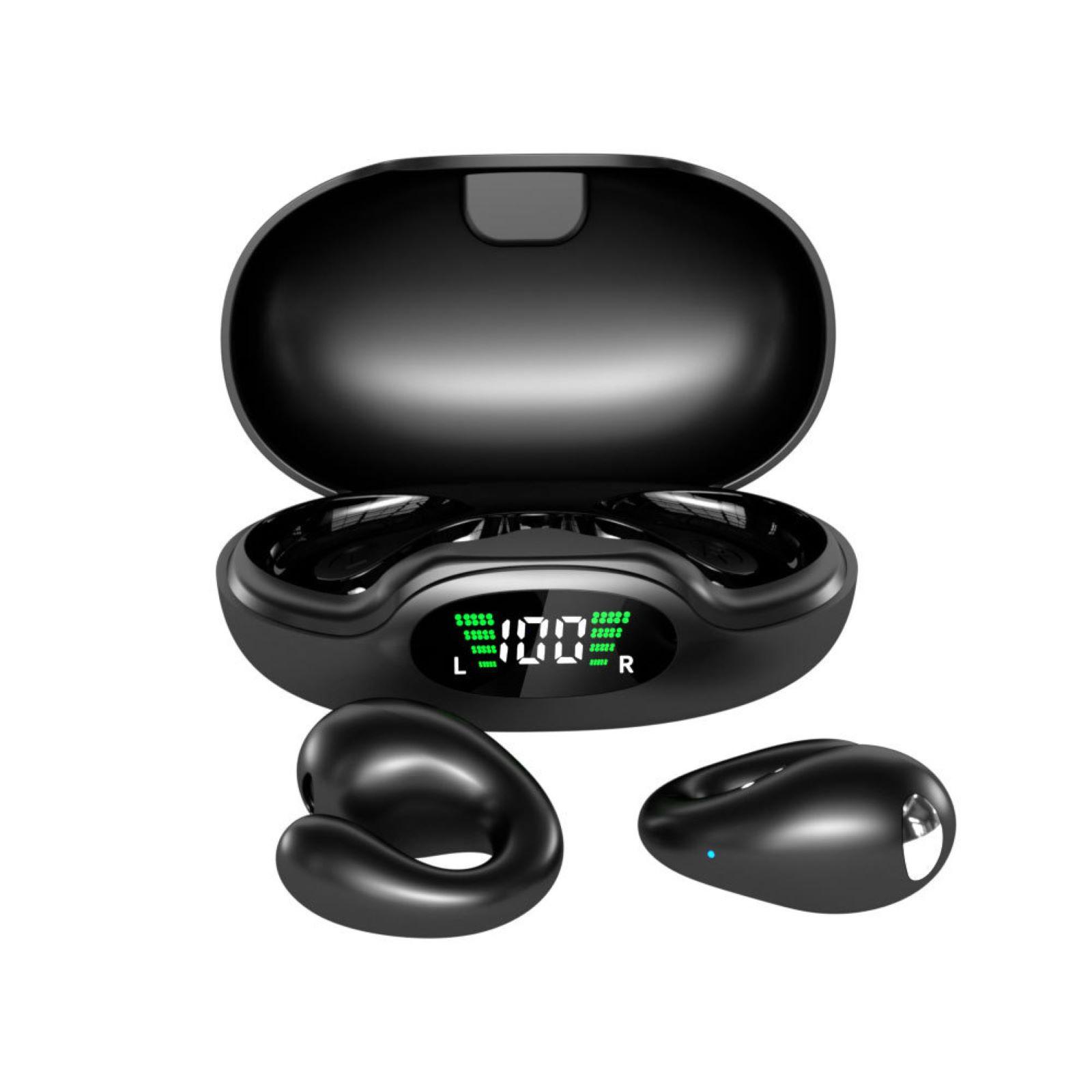 

Сверх Открытые Наушники-Вкладыши - Эргономичные Клипсовые Наушники, Костные Наушники с Водонепроницаемым Дизайном и Надежной Посадкой для Маленьких Ушей, Черные One Size