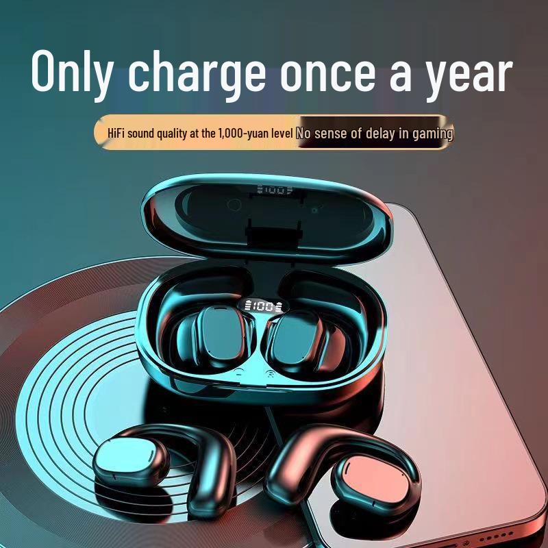 

Berlin Boombox In-Earless Bone Conduction Bluetooth Headphones - Wireless, Long Battery Life, Perfect for Sports and Running White