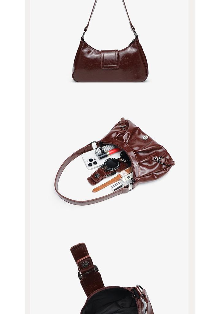 Damen Retro Falten Wolken Schultertasche - Auf Lager