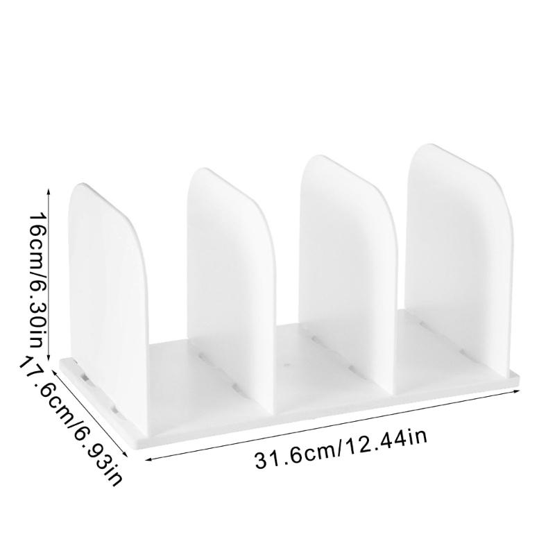 Desk Book Sorter Organizers 3 Section Desktop Book End for Shelf Book Divider Space Saving Magazine Stand 316x176x160mm