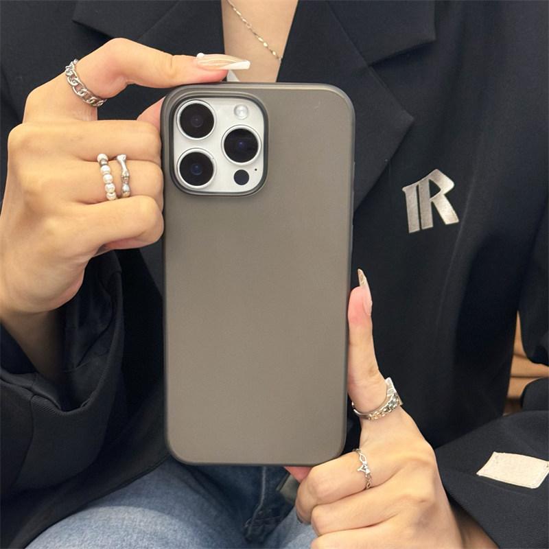 

Ультратонкий матовый твердый ПК полупрозрачный прозрачный чехол для телефона для iPhone 16 15 14 13 Pro Max Противоударный тонкий чехол-накладка на заднюю панель iPhone 16 Pro