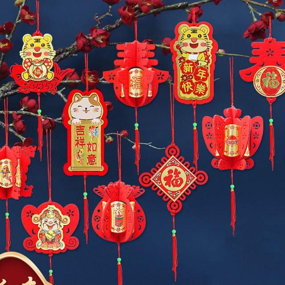 New Year Decorations Spring Festival Hanging Ornaments Plants Lantern Bonsai Pendant Home Supplies
