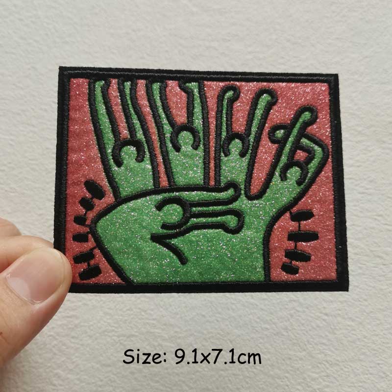 Heart Patch Embroidered Patches On Clothes Art Craft Sewing Iron On Patches DIY Statue of Liberty Patch Badge Stickers