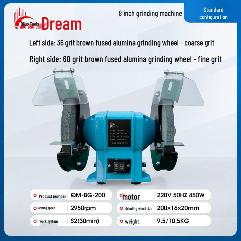 8-inch Industrial Electric Bench Grinder Polisher, 220V