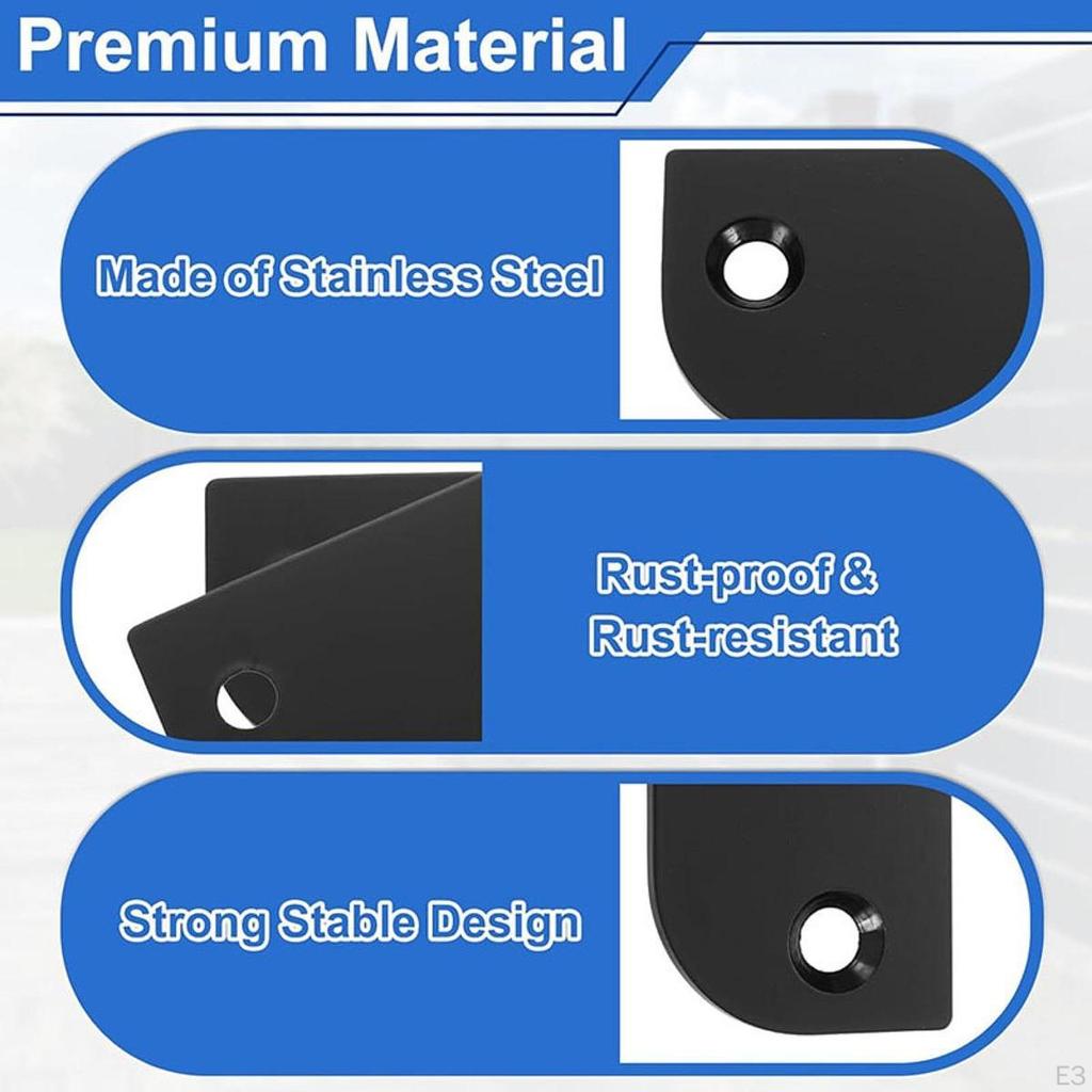 6 Pieces Door Hinge Filler Plates Kit Edge Easy to Install with Matching Screws Plate