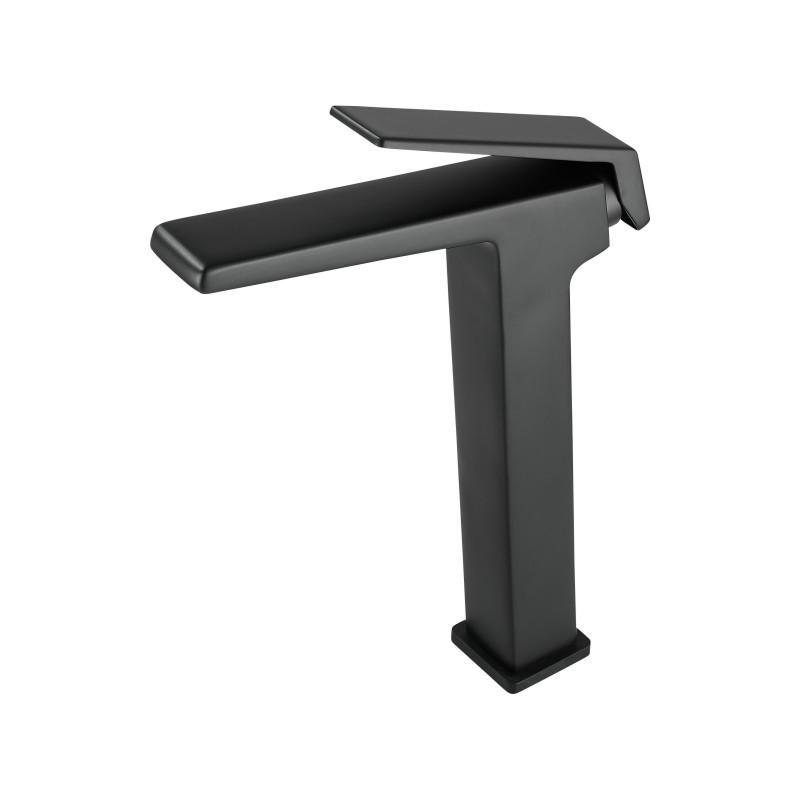 BAKALA Basin Sink Bathroom Faucet Deck Mounted Hot Cold Water Basin Mixer Taps Matte Black Lavatory Sink Tap Crane