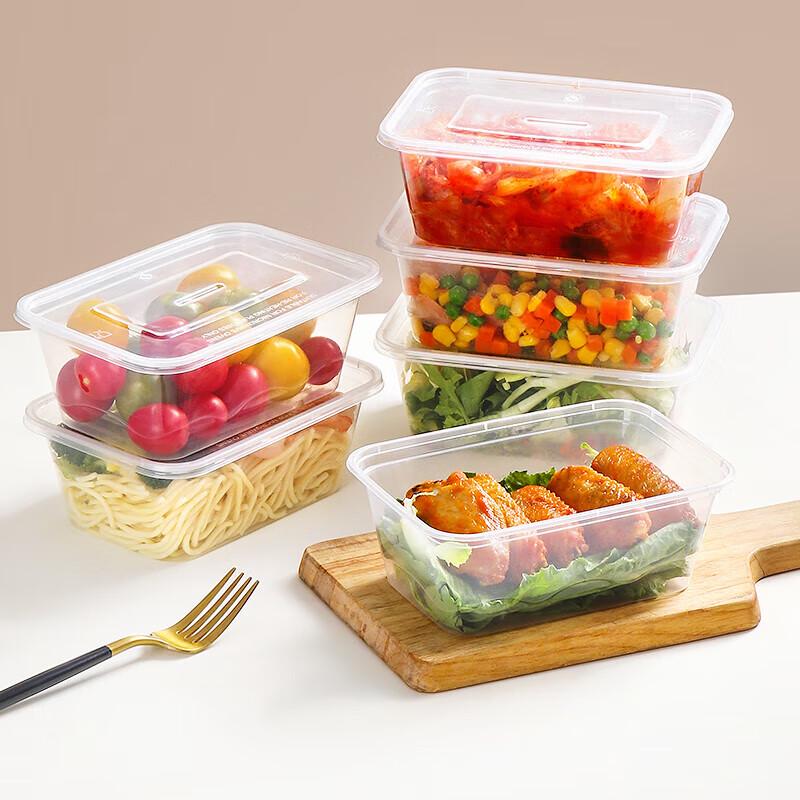 Disposable Rectangular Plastic Food Container Set