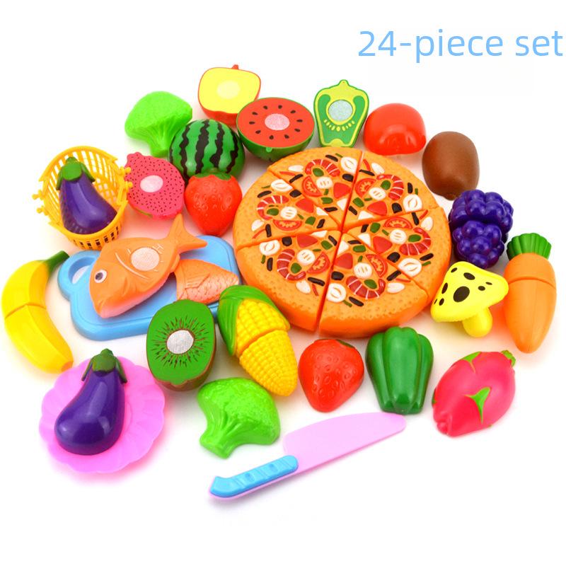 Girls' Pretend Play Kitchen Set: Fruits, Vegetables, and Cooking Toys
