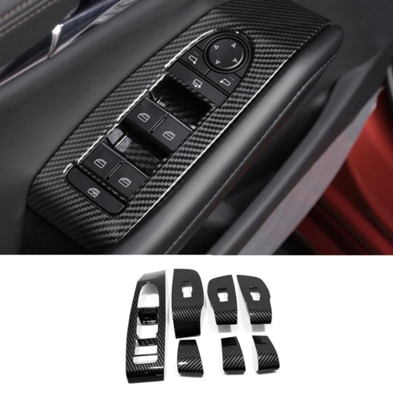 LHD RHD For Mazda 3 BP - ABSwindow rise switch panle Central Console Gear Shift Panel front Water Cup Cover Accessories