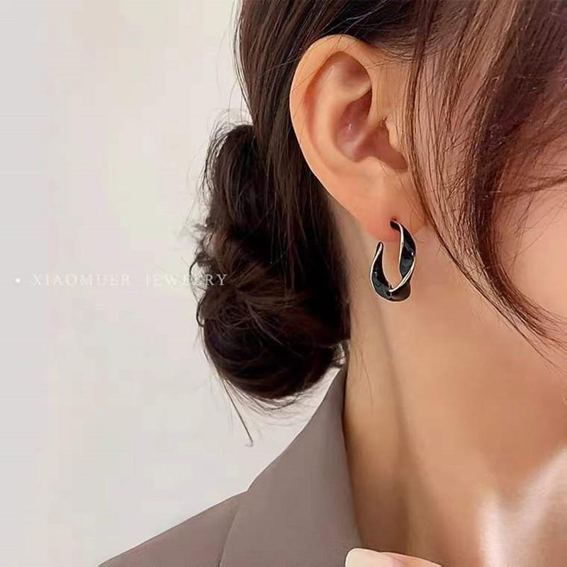 Luxury Female Big Round Hoop Earrings For Women Zircon Stone Earrings Trendy Fashion Wedding Jewelry Gift