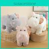 Cute White Hippo Plush Toy Soft Stuffed Animal Doll For Sleeping Kids Bedroom Decor