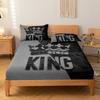 3-Piece Simple Modern Skull Animal Pattern Digital Printing Three Piece Fitted Sheet Set, Bedroom Printed Bed Cover Set, Bedding