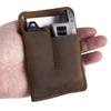 Lightweight Handmade EDC Organizer Leather Sheath for Flashlight Pen Military Multitool PU Leather 11.5x7.5cm/4.5x3inch
