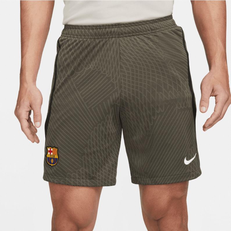 Nike Barcelona 23-24 Sezóna Logo Vzor Písmen Výšivka Sportovní Fotbalové Šortky Pánské šortky Tmavě zelená FD4131-355