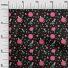 oneOone Cotton Flex Black Fabric Asian Retro Floral Craft Projects Decor Fabric Printed By The Yard 40 Inch