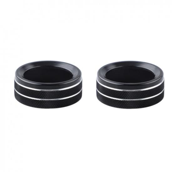 For NISSAN PATHFINDER -2025 Black Air Condition Knob Button Cover Decor Pair