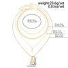 SHIXIN 4Pcs/Set Minimalist Cross Jesus Pendant Metal Necklace Gold Color Multi-layer Adjustable Choker Chain Women Jewelry Gift