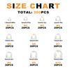 200PCS Stainless Steel Retaining Circlip Set Snap Ring E-Clip Washer Assortment for Shaft Fastener M1.5-M10