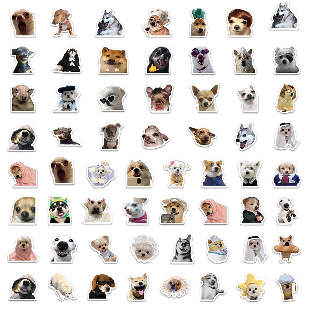 10/30/60pcs Kawaii Cartoon Dog Meme Stickers Funny Creative Graffiti Sticker DIY Laptop Phone Water Bottle Decals Decoration Toy