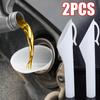 Petrol Fuel Filler Filling Funnel Tube Plastic White Long Spout Add Oil Fuel Glass Water Small Diameter Funnel Car Accessory