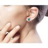 925 Sterling Silver Turquoise Gemstone Studs Post Earrings Jewelry Gift for Women - 3.8 Gms Approx