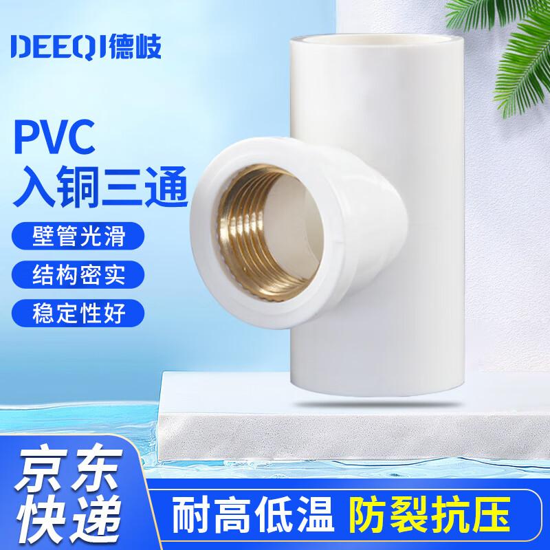 Deqi PVC Copper Insert Reducing Tee