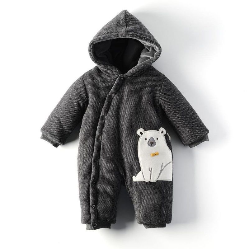 Tongtai Thickened Cotton Jumpsuit for Boys and Girls, Winter Outdoor Cotton Romper, One-Piece Clothing