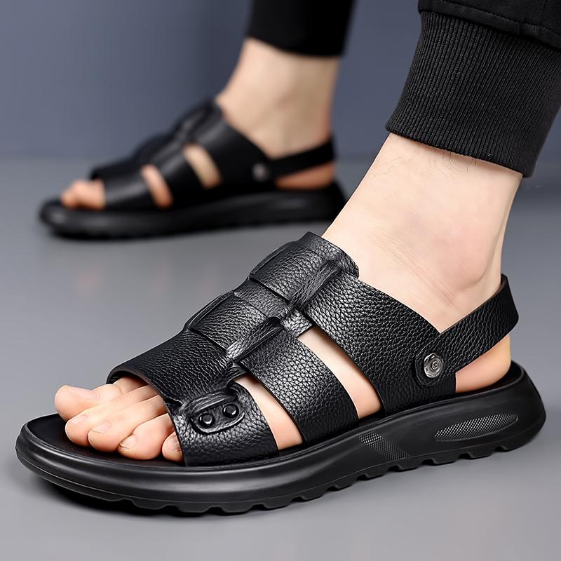 Fashion Male Comfortable Luxury Sandals Breathable Casual Male Sandals All-match Hot Sale Hollow Out Shoes All-match Walking Men's Shoes