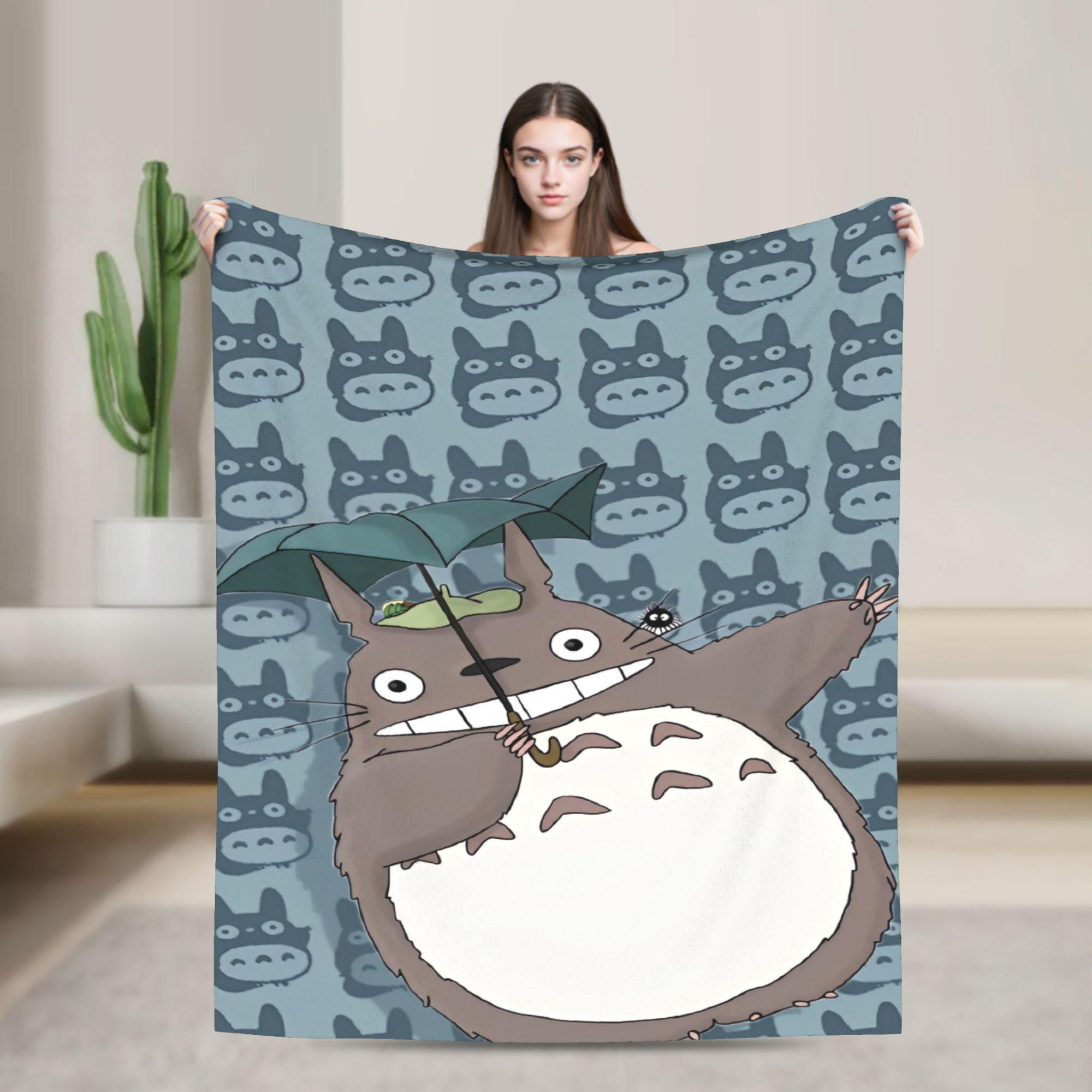

Cartoon Kawaii T-TotorooS Blankets Fleece Anime Film Lightweight Thin Throw Blanket for Airplane Travel Bedroom Quilt 200x150cm 80x60in