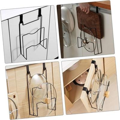 Wall Mounted Pot Cover Rack No Punching Required Cutting Board Drainage Rack New Lid Rack