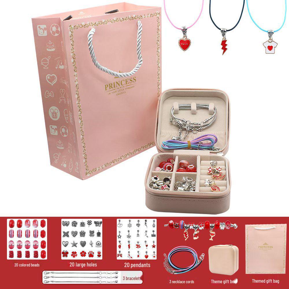 Unicorn Pink Crystal Beaded Bracelet DIY Kit for Kids