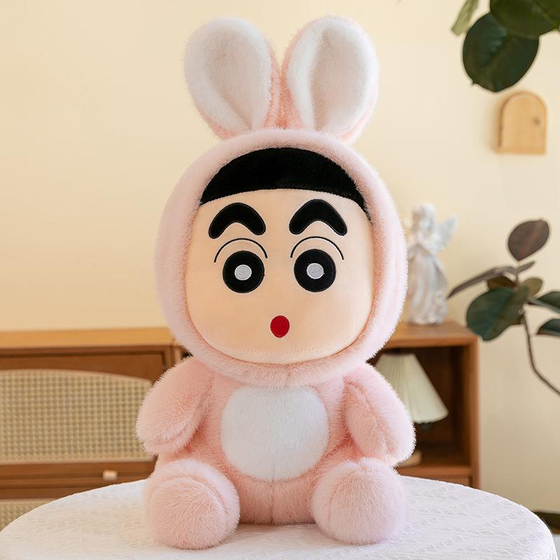 Kawaii Plush Toy Cute Crayon Shinchan Dress Up Frog Bunny Bear Stuffed Doll Kids Birthday Gift for Children Prize