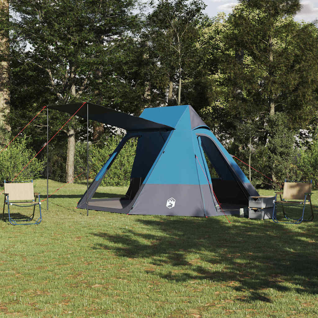 Camping Tent with Roof and Storage Blue 482 x 360 x 227 cm Taffeta