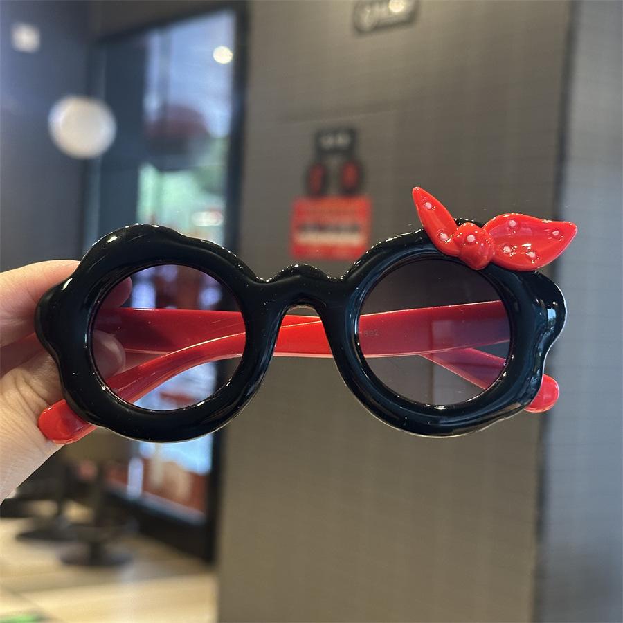 

Lovely Bowknot Children Sun Glasses Candy Color Flower Frame Sunglasses Toddler Baby Girl Photography Props UV Protect Eyewear чорний