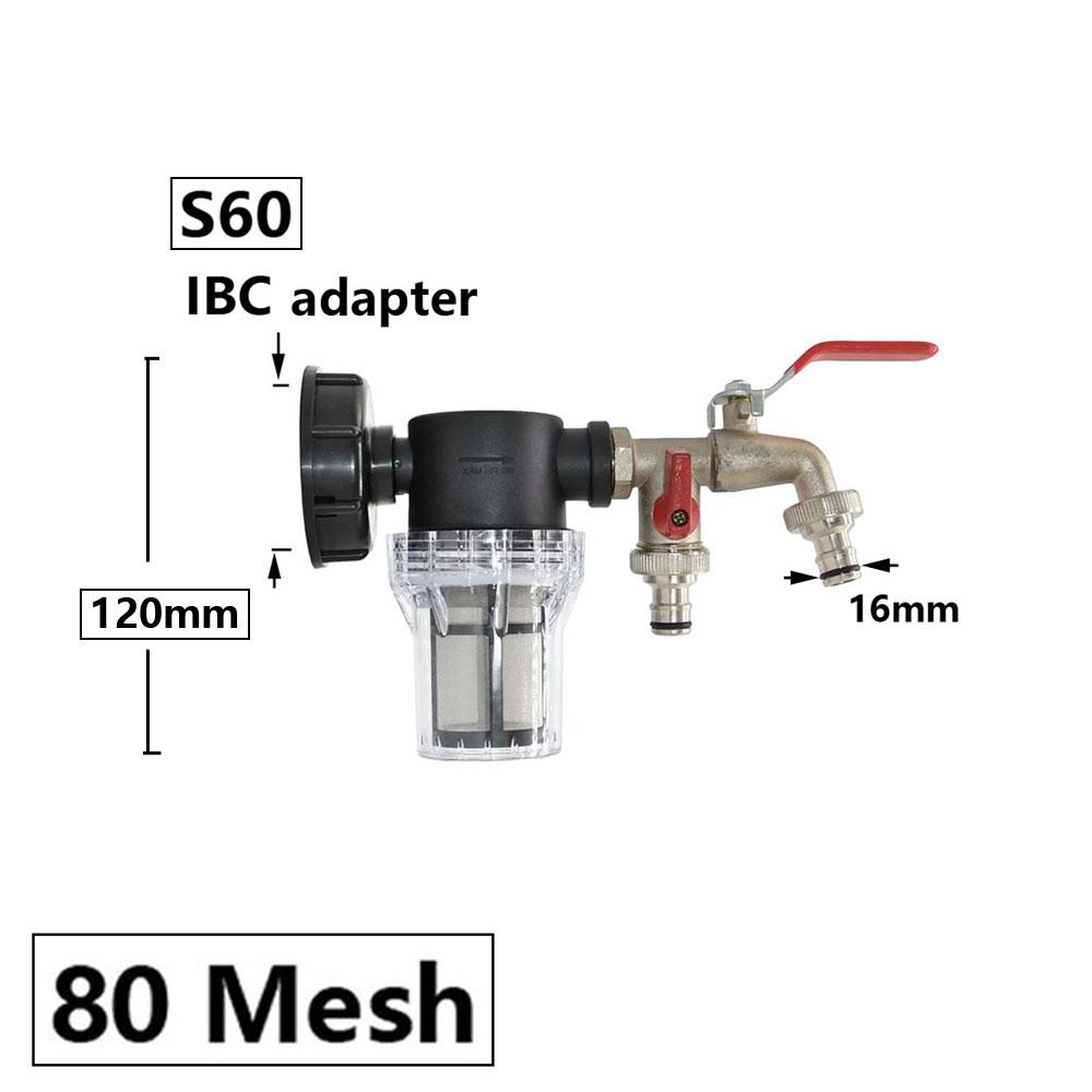 1/2 3/4 1 Inch Watering Filter For IBC Tank Tap Adapter S60 Ton Barrel Joint Garden Irrigation Aquarium Pump Water Gun Strainer