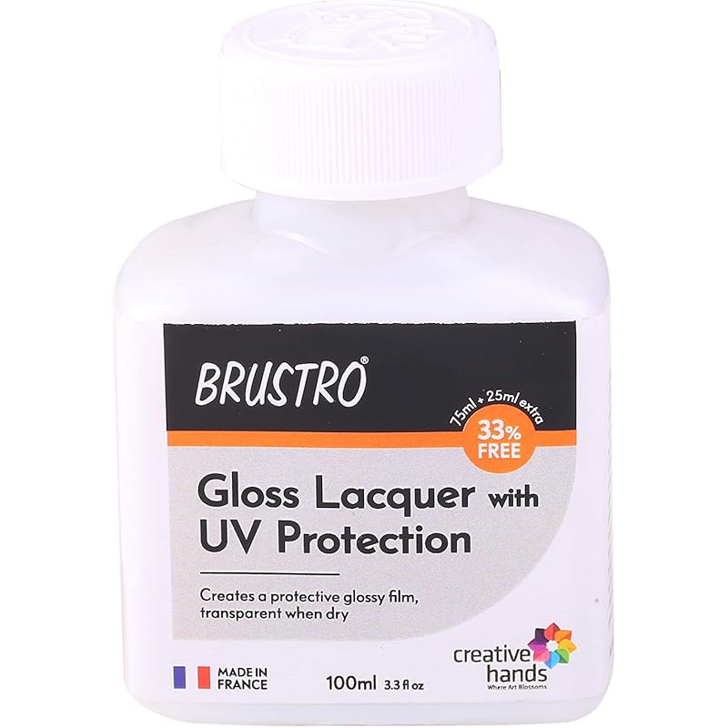 Brustro Professional Gloss Lacquer With Uv Protection 100Ml (75Ml + 25Ml Free) белый