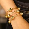 3 Pezzi Bracciale da Donna Design Apribile Regolabile Braccialetto Impilabile con Perle Finte Lega Anti-Sbiadimento Gioiello Versatile Regalo