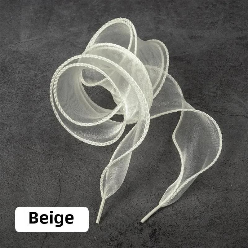 Mode Chiffon Garn Schnürsenkel 4cm Breitere Flache Seide Schnürsenkel Sneakers Seil Schnürsenkel für Schuhe 100/120/140/160CM Schuhzubehör