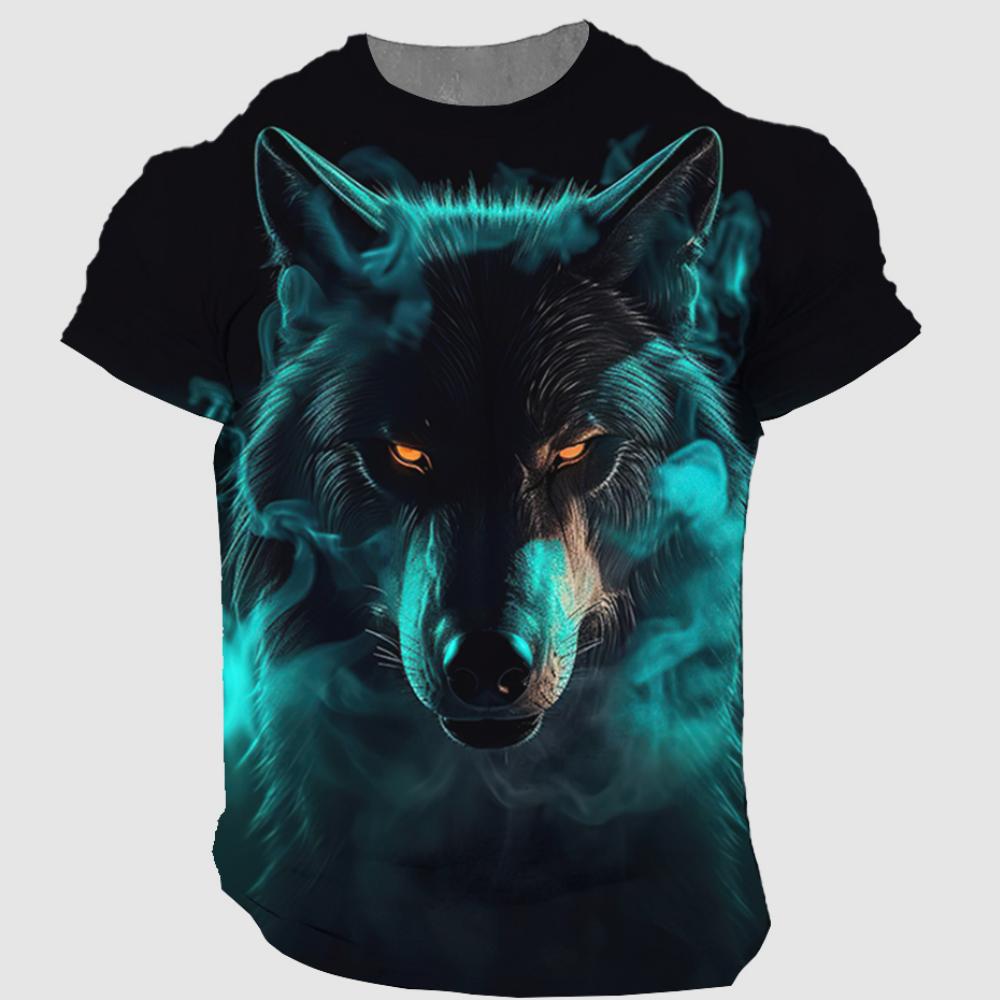 Vintage 3D Animal Men's Clothing Summer Breathable Men's T-Shirt Hip Hop Fashion Men Top Trend O-Neck Men Short Sleeve