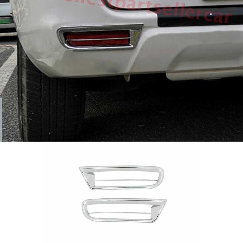 For Toyota RAV4 09-12 Chrome Silver Rear Fog Light Lamp Eyelid Molding Trim