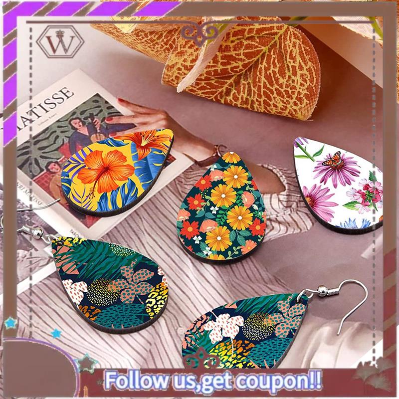 A95D-120 Pcs Sublimation Earring Blanks With Earring Hooks And Jump Rings For Women Girls