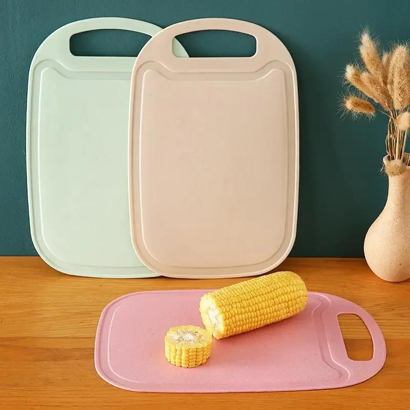 Nonslip Plastic Chopping Board Food Cutting Block Mat Kitchen Tool Fruit Vegetable Cutting Chopping Table Mats With Hang Hole