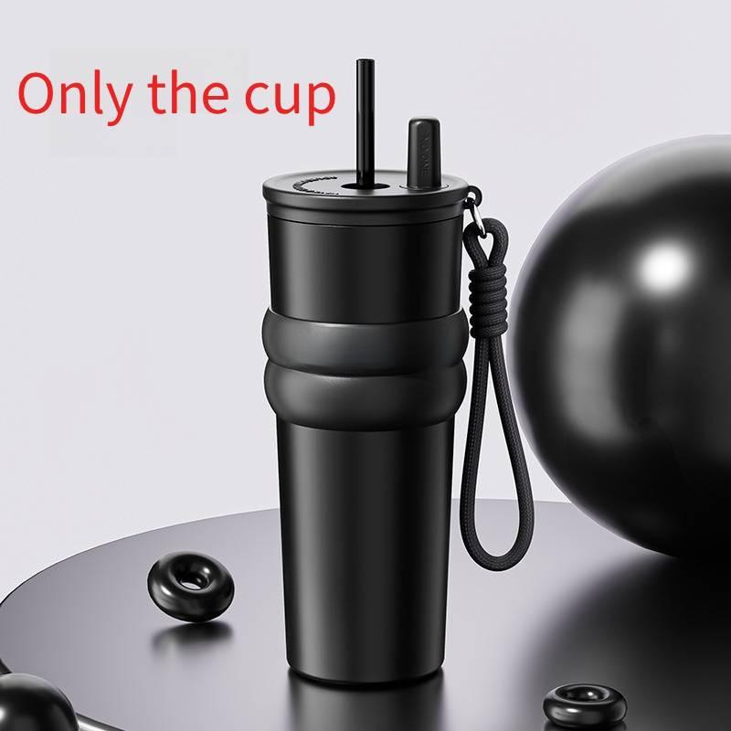 Large Capacity Insulated Water Bottle For Students And Commuters With Durable Stainless Steel Black